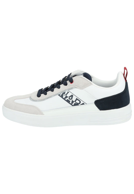 Napapijri Sneaker Leder/Textil Weiß/Navy