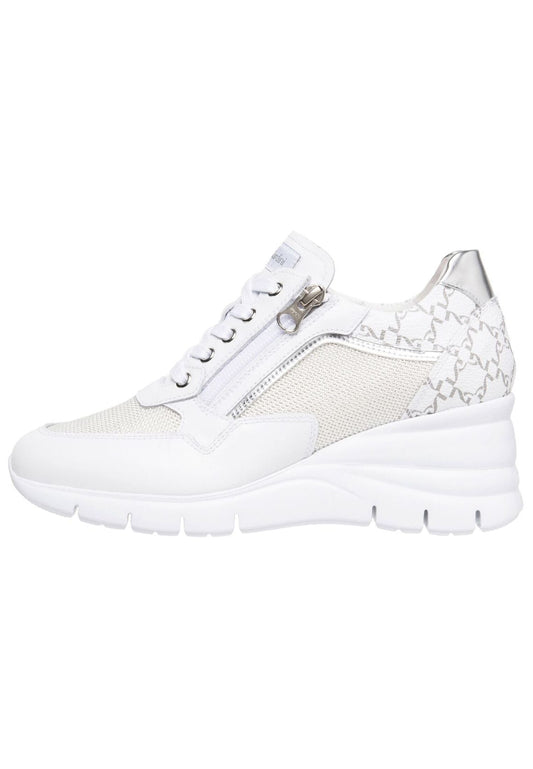 Nero Giardini Sneaker Lederimitat/Textil Weiß