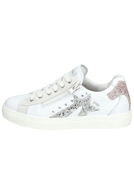 Nero Giardini Sneaker Veloursleder/Textil Weiß/Silber