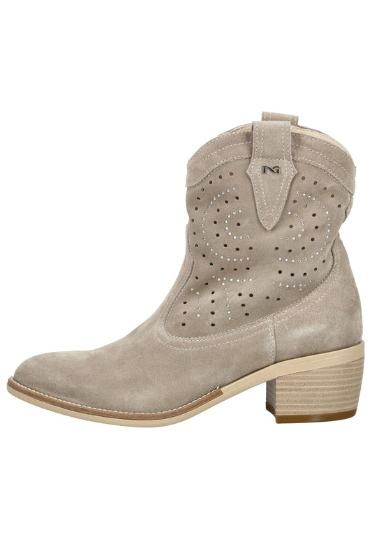 Nero Giardini Stiefelette Veloursleder Beige