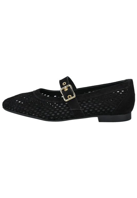 Paul Green Ballerinas Veloursleder Black