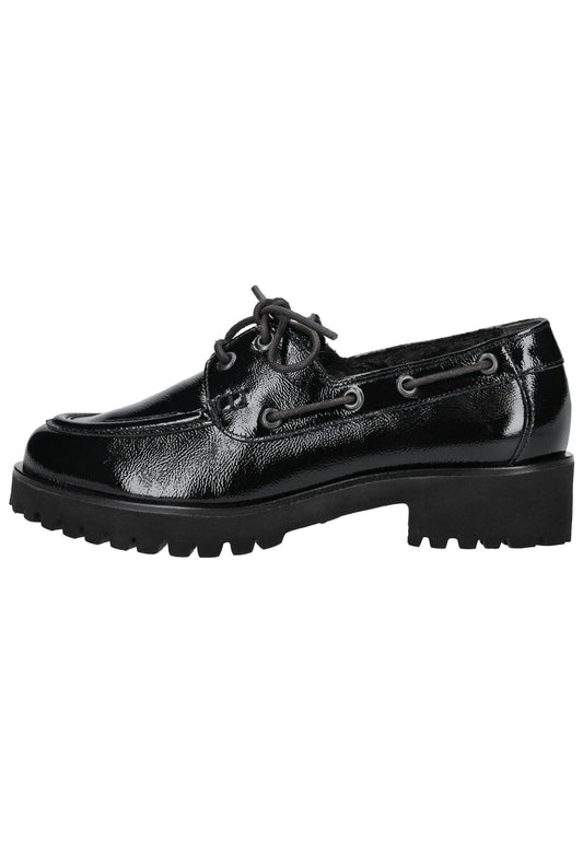 Paul Green Halbschuhe Leder Schwarz Lack Warmfutter