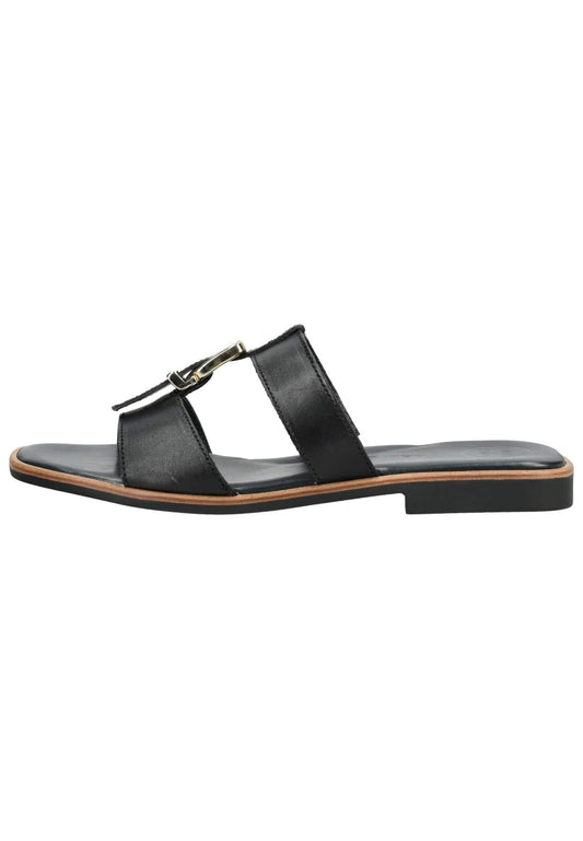 Paul Green Pantoletten Glattleder Schwarz