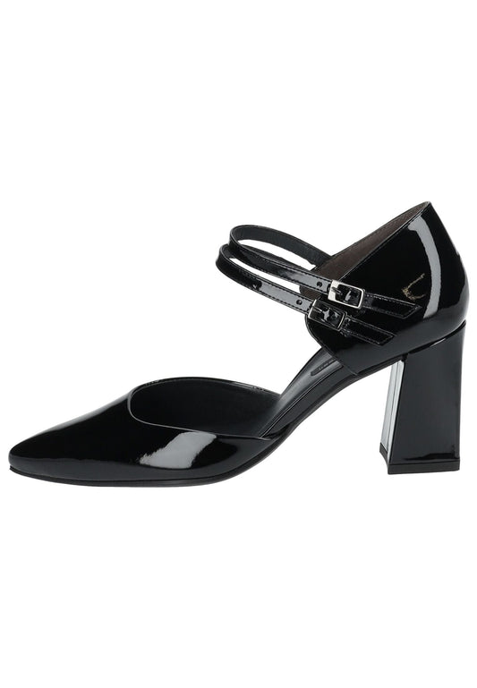 Paul Green Pumps Lederimitat Schwarz Lack