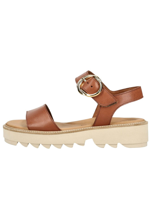 Paul Green Sandalen Glattleder Cognac