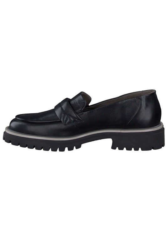 Paul Green Slipper Glattleder Schwarz