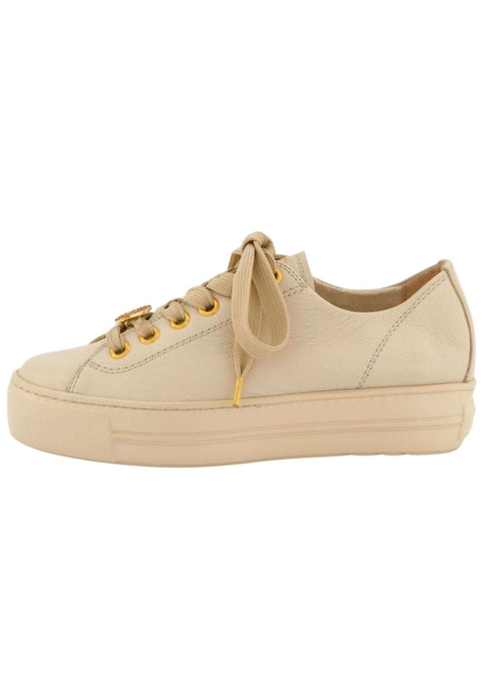 Paul Green Sneaker Glattleder Beige/Braun