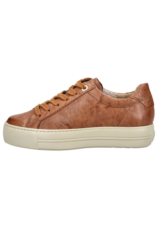 Paul Green Sneaker Glattleder Cognac