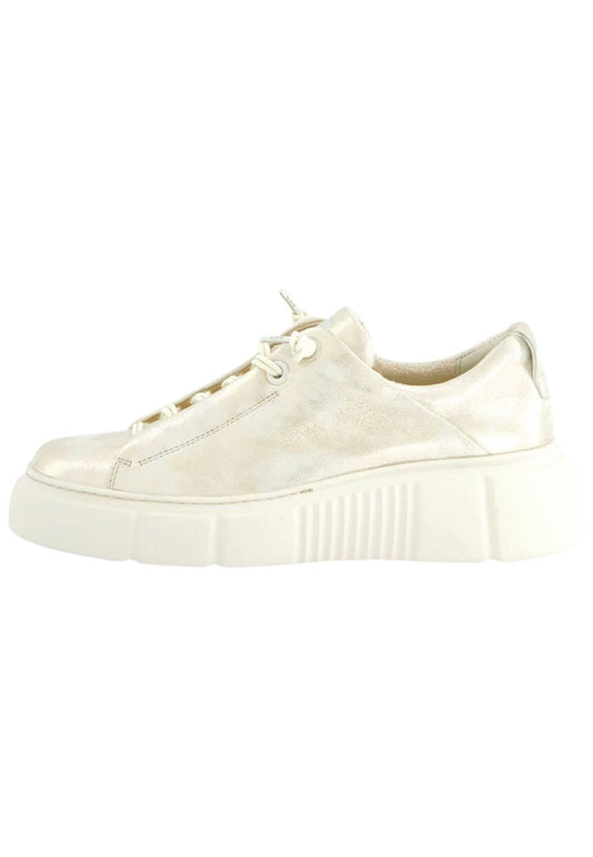 Paul Green Sneaker Leder Metallic Silver