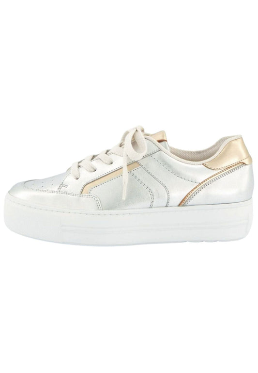 Paul Green Sneaker Leder Metallic Silver