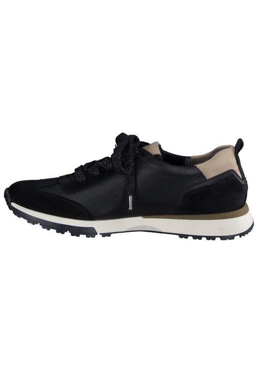 Paul Green Sneaker Leder Schwarz Kombi