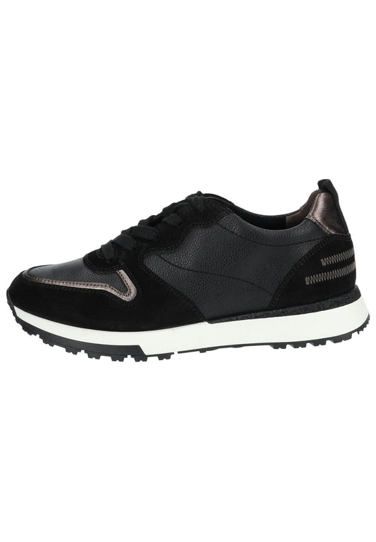Paul Green Sneaker Leder Schwarz Kombi