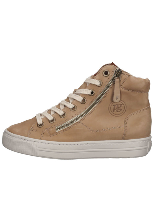 Paul Green Sneaker Nubukleder Hellbraun
