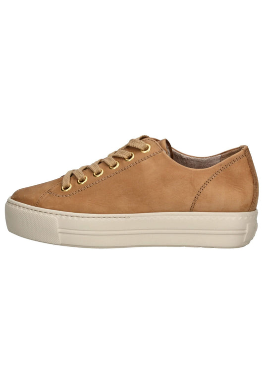 Paul Green Sneaker Nubukleder Mittelbraun