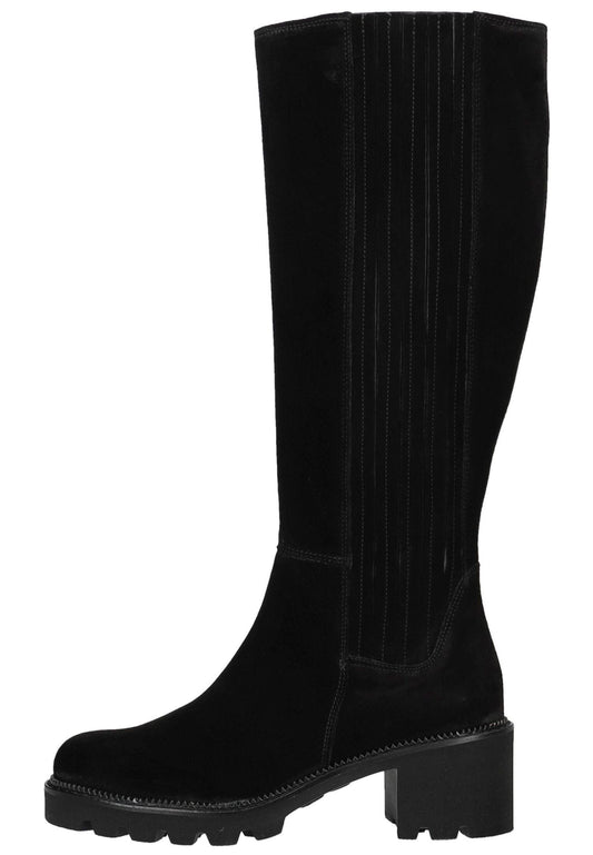 Paul Green Stiefel Veloursleder Schwarz