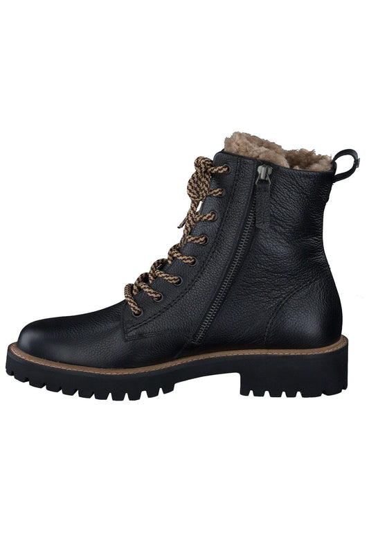 Paul Green Stiefelette Glattleder Schwarz Warmfutter