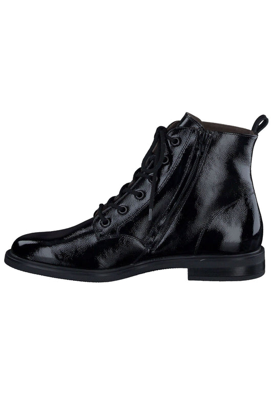 Paul Green Stiefelette Leder Schwarz Lack