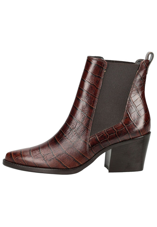 Paul Green Stiefelette Leder/Textil Cigar