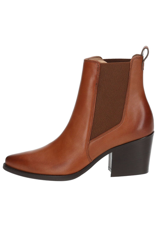 Paul Green Stiefelette Leder/Textil Cognac