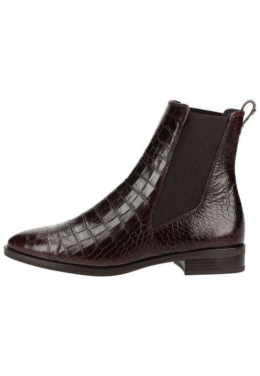 Paul Green Stiefelette Leder/Textil Mocca
