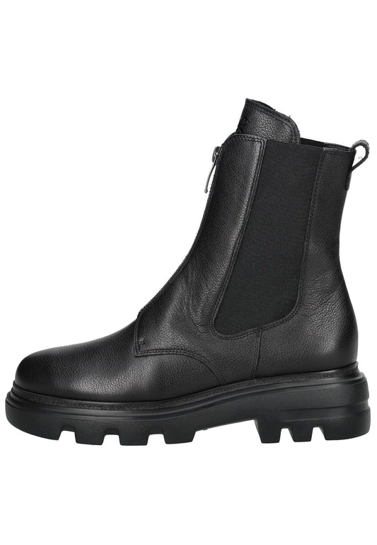 Paul Green Stiefelette Leder/Textil Schwarz