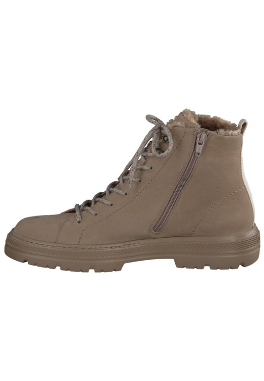 Paul Green Stiefelette Nubukleder Beige Warmfutter