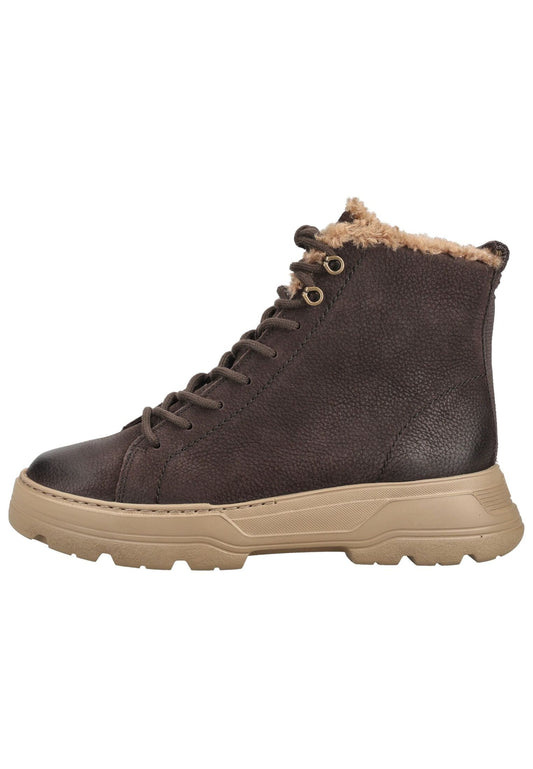 Paul Green Stiefelette Nubukleder Mocca Warmfutter