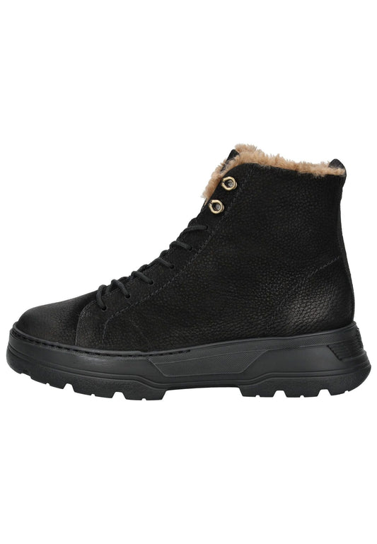 Paul Green Stiefelette Nubukleder Schwarz Warmfutter