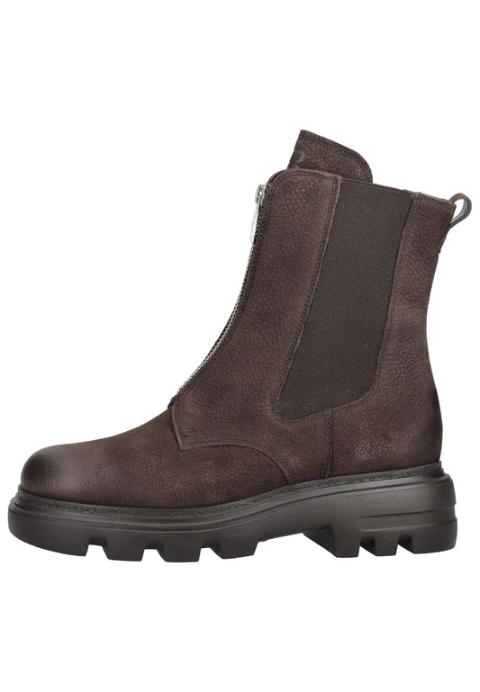 Paul Green Stiefelette Nubukleder/Textil Mocca