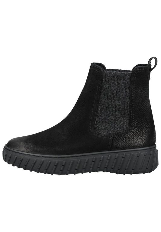 Paul Green Stiefelette Nubukleder/Textil Schwarz
