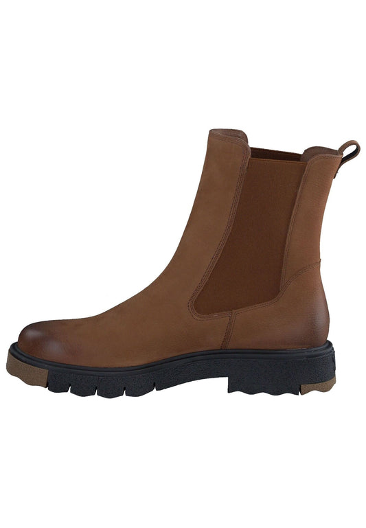 Paul Green Stiefelette Nubukleder/Textil Toffee