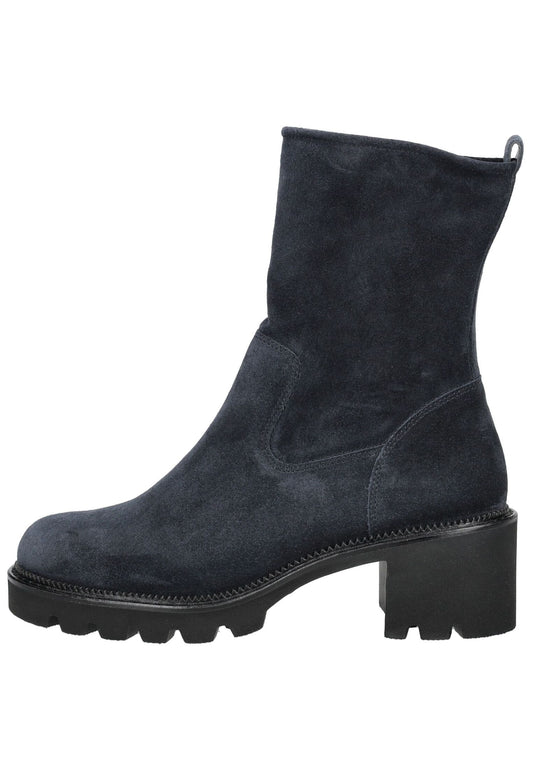 Paul Green Stiefelette Veloursleder Blau