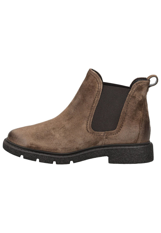 Paul Green Stiefelette Veloursleder Braun