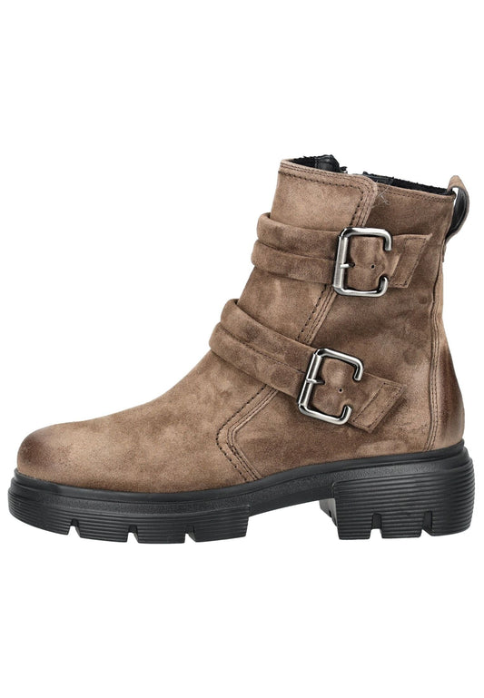 Paul Green Stiefelette Veloursleder Erde
