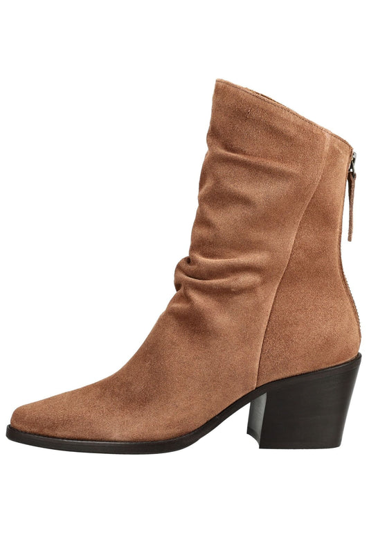 Paul Green Stiefelette Veloursleder Nut