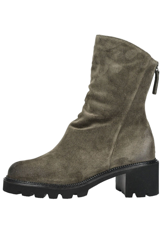 Paul Green Stiefelette Veloursleder Olive