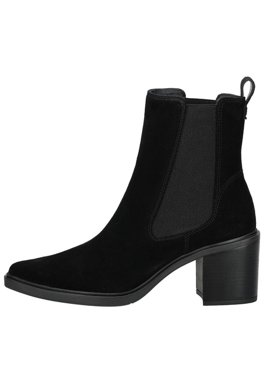 Paul Green Stiefelette Veloursleder Schwarz