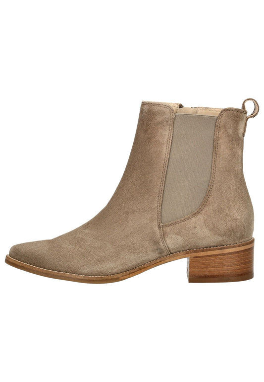 Paul Green Stiefelette Veloursleder/Textil Beige