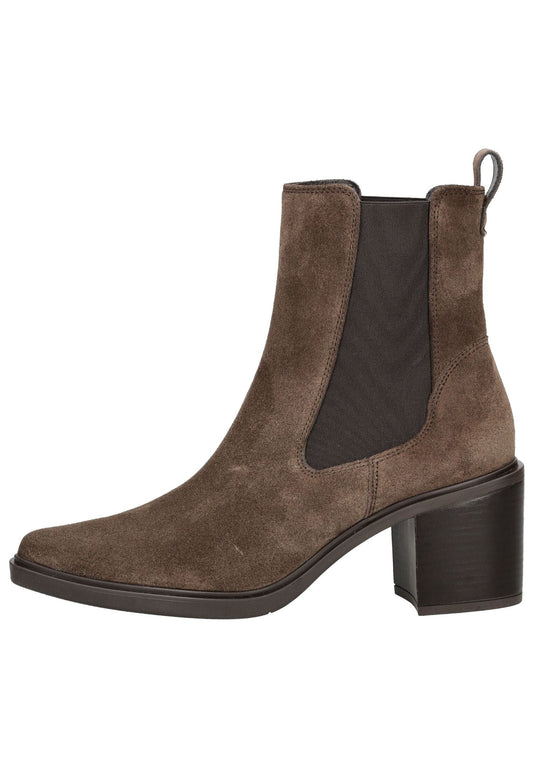 Paul Green Stiefelette Veloursleder/Textil Braun