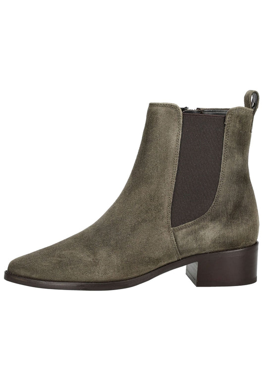 Paul Green Stiefelette Veloursleder/Textil Olive