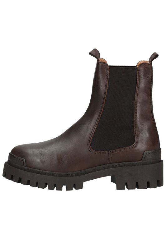 Pavement Stiefelette Leder/Textil Dunkelbraun