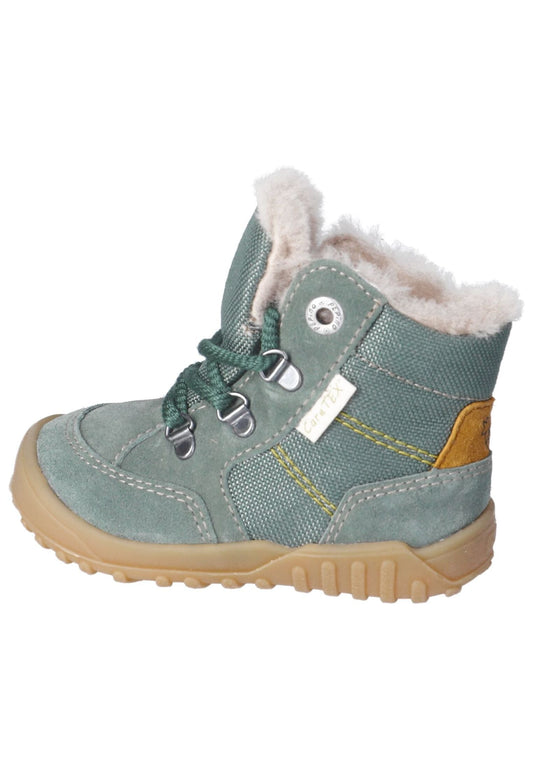 Pepino Stiefelette Leder/Textil Grün/Gelb Warmfutter