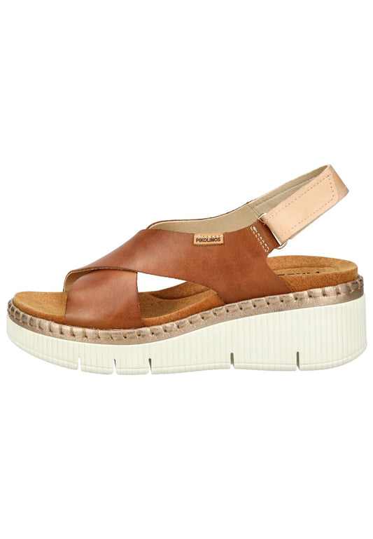Pikolinos Sandalen Leder Braun/Weiß