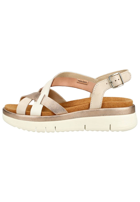 Pikolinos Sandalen Leder Weiß/Gold