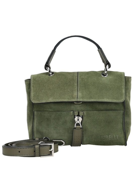 REBELLE Taschen Veloursleder/Textil Dunkelgrün