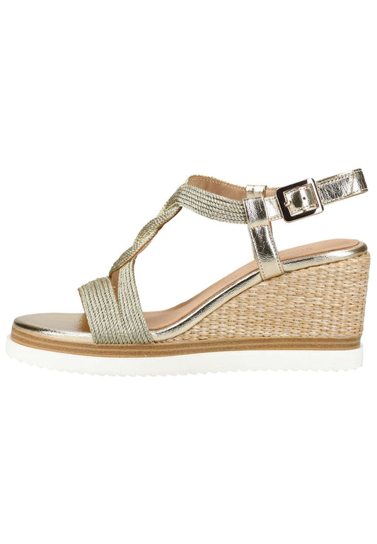 Regarde Le Ciel Sandalen Leder/Textil Gold