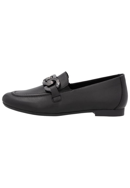 Remonte Slipper Leder Schwarz