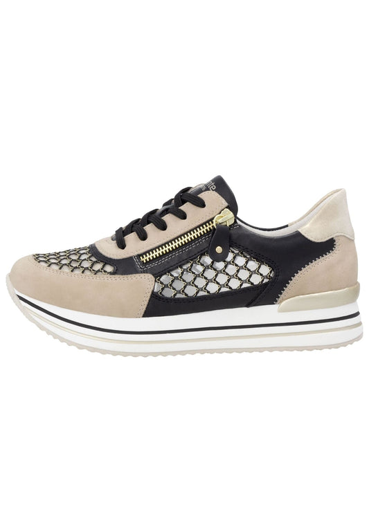 Remonte Sneaker Synthetik/Textil Schwarz/Gold