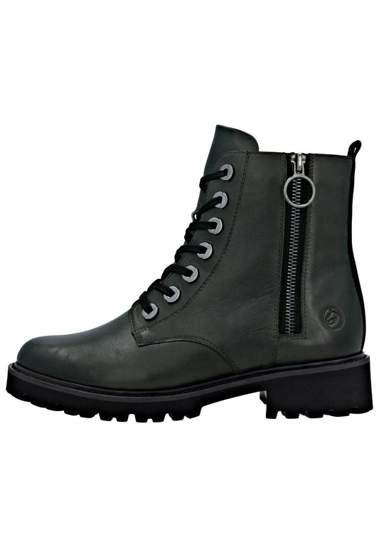 Remonte Stiefelette Glattleder Dunkelgrün