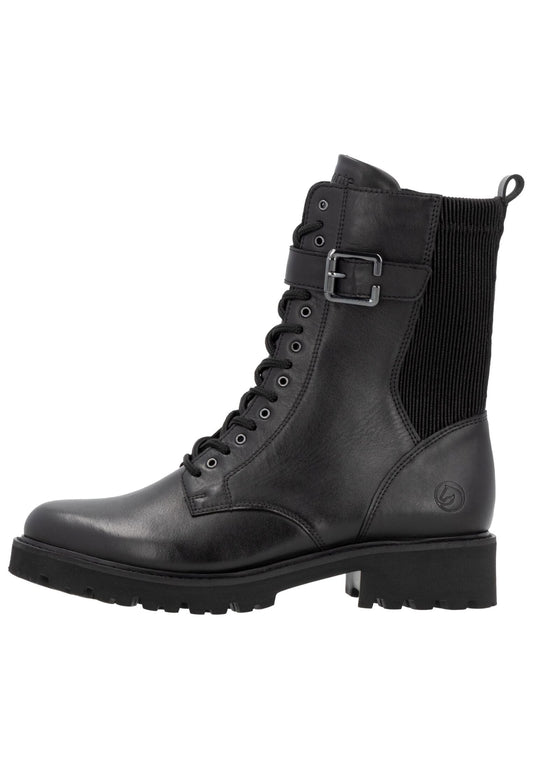 Remonte Stiefelette Glattleder Schwarz
